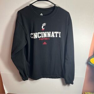 cincinnati bearcats adidas Long Sleeve Shirt Men’s Large Black